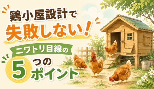 鶏小屋の設計で失敗しない5つのポイント｜ニワトリの習性から考える