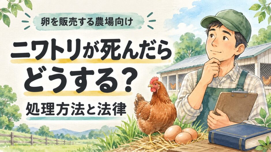 ニワトリが死んだらどうする？卵を販売する農場の処理方法と法律